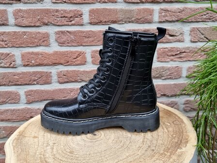 STACEY BOOTS BLACK CROC