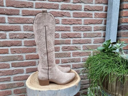 SHIRLEY BOOTS KHAKI SUEDINE