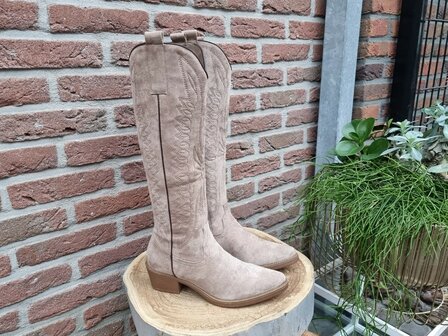 SHIRLEY BOOTS KHAKI SUEDINE