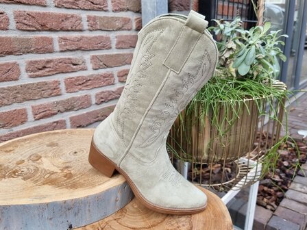 HAILEY BOOTS GREEN SUEDINE