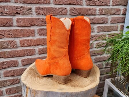 KAITLIN BOOTS ORANGE SUEDINE