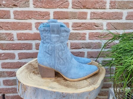 MARY BOOTS BLUE SUEDINE