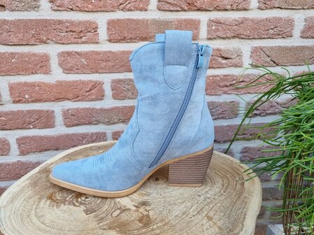 MARY BOOTS BLUE SUEDINE