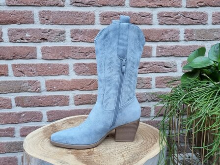 AMY BOOTS BLUE SUEDINE