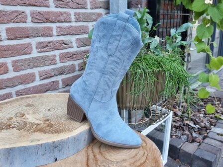 AMY BOOTS BLUE SUEDINE