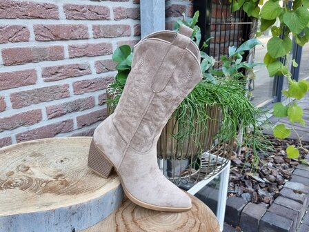 AMY BOOTS KHAKI  SUEDINE