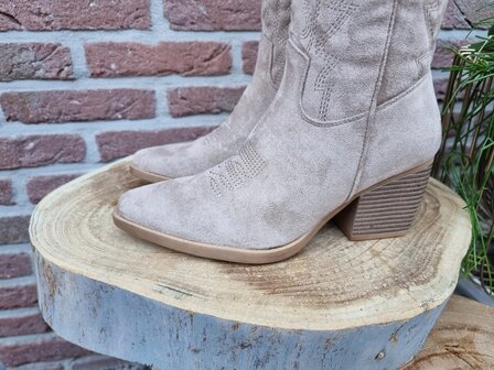 AMY BOOTS KHAKI  SUEDINE