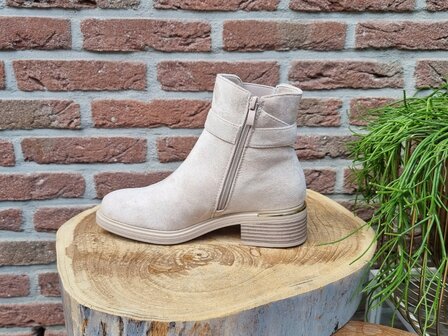 LINDSEY BOOTS BEIGE SUEDINE