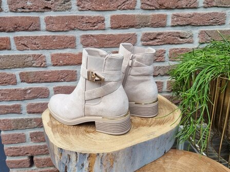 LINDSEY BOOTS BEIGE SUEDINE