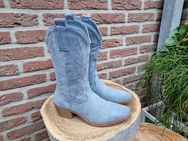 HAILEY BOOTS BLUE SUEDINE