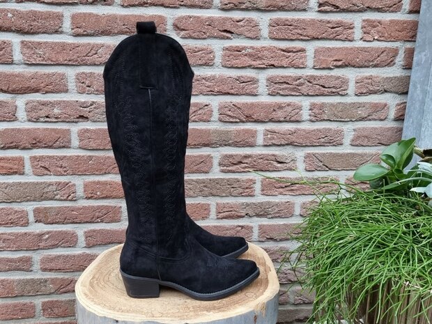 SHIRLEY BOOTS BLACK SUEDINE