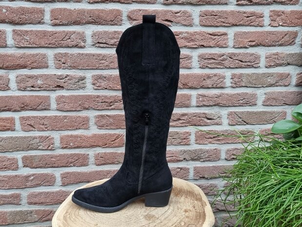 SHIRLEY BOOTS BLACK SUEDINE