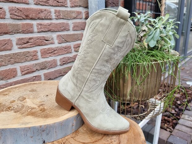 HAILEY BOOTS GREEN SUEDINE