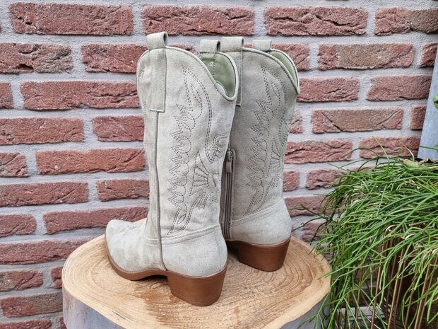 HAILEY BOOTS GREEN SUEDINE