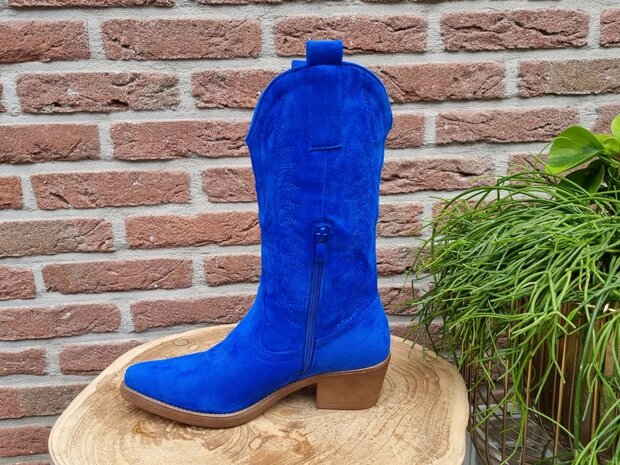 HAILEY BOOTS SAPPHIRE BLUE SUEDINE