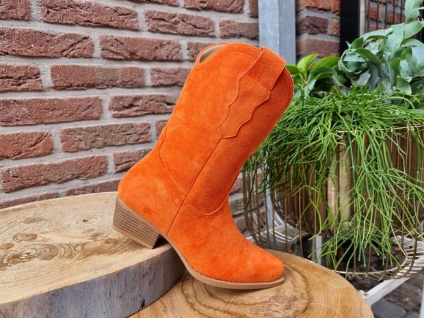 KAITLIN BOOTS ORANGE SUEDINE