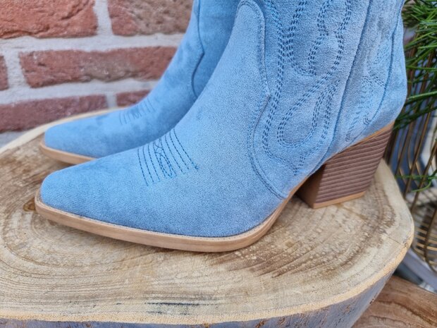 MARY BOOTS BLUE SUEDINE