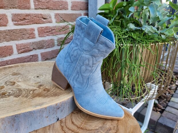 MARY BOOTS BLUE SUEDINE