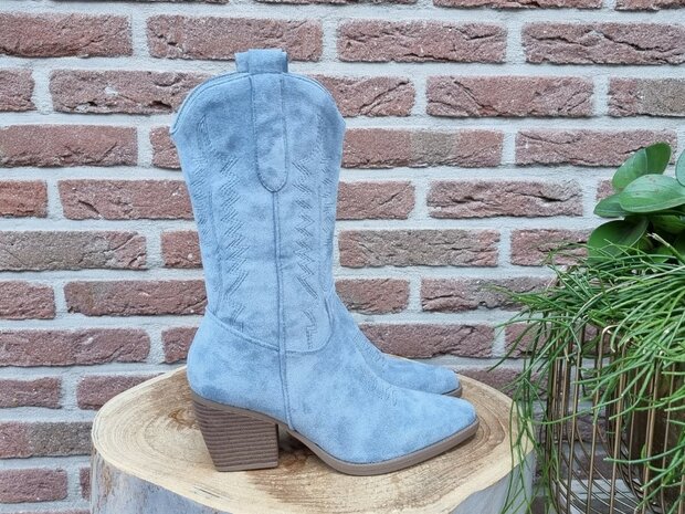 AMY BOOTS BLUE SUEDINE