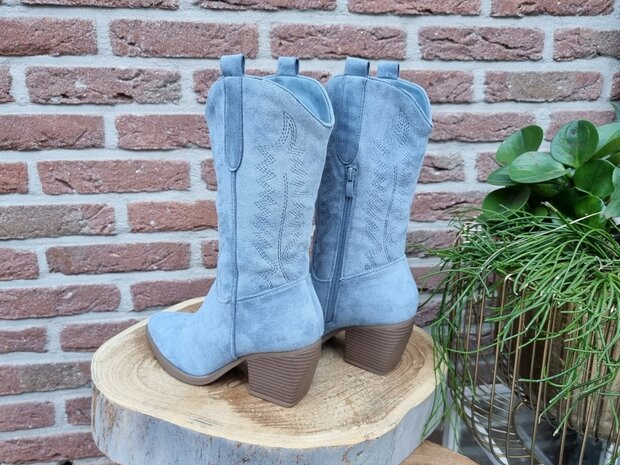 AMY BOOTS BLUE SUEDINE