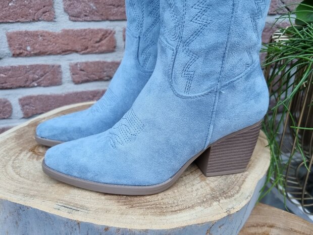 AMY BOOTS BLUE SUEDINE