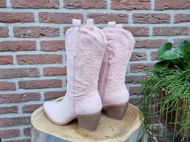 AMY BOOTS PINK SUEDINE