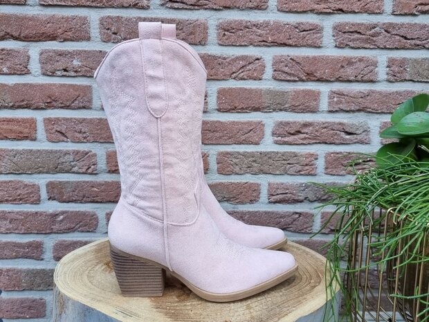 AMY BOOTS PINK SUEDINE