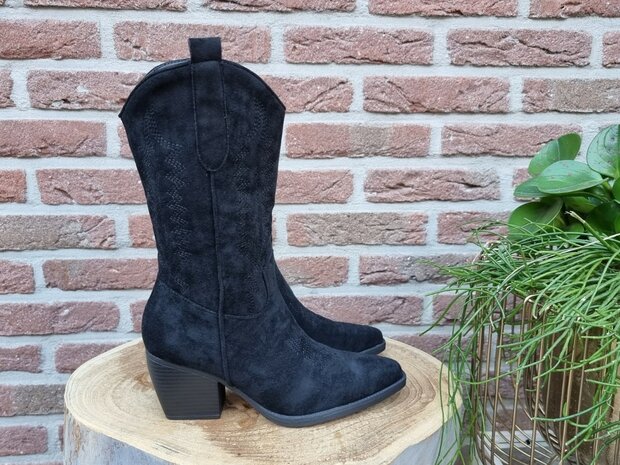 AMY BOOTS BLACK  SUEDINE