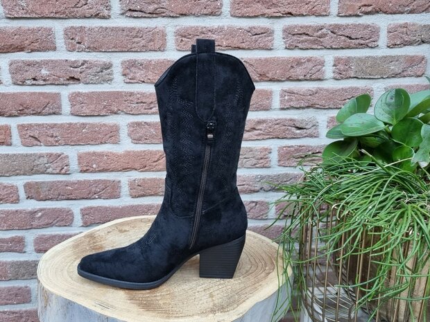 AMY BOOTS BLACK  SUEDINE