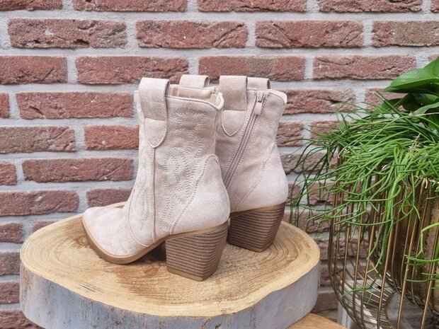 MARY BOOTS BEIGE SUEDINE