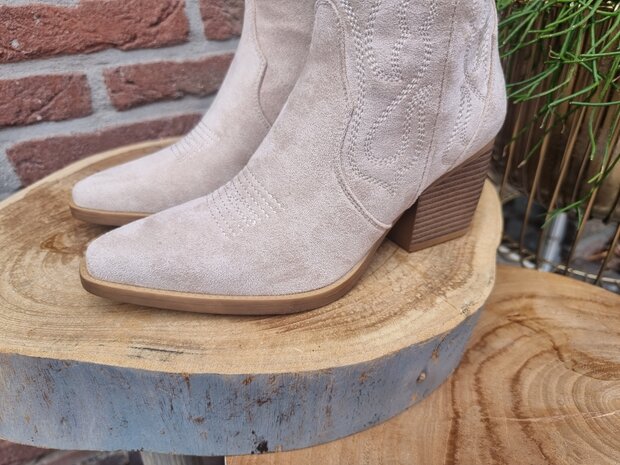 MARY BOOTS BEIGE SUEDINE