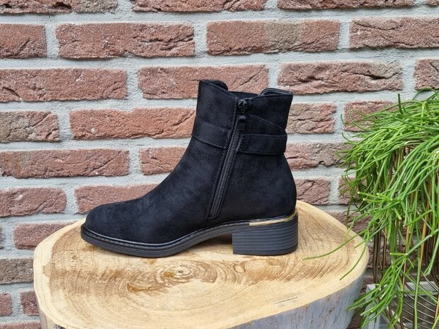 LINDSEY BOOTS BLACK SUEDINE