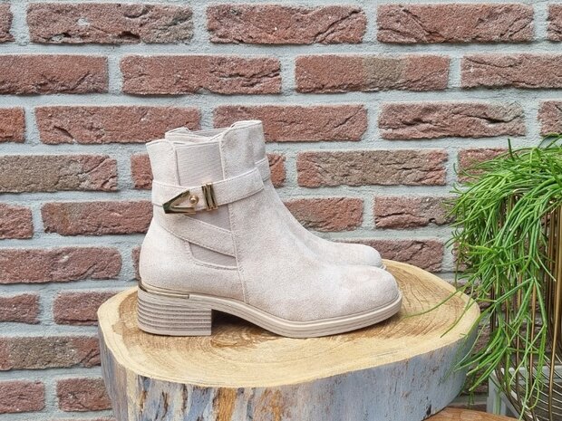 LINDSEY BOOTS BEIGE SUEDINE